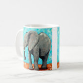 Große Baby-Elefantenmalerei  Kaffeetasse (Vorderseite Links)