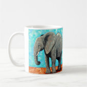 Große Baby-Elefantenmalerei  Kaffeetasse (Links)