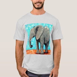 Große Baby-Elefantenmalerei T-Shirt