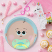 Große Baby-Gesichts-Babyparty-Platte Pappteller (Party)