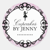 Große Bäckereiverpackungskleber Runder Aufkleber (Vorderseite)