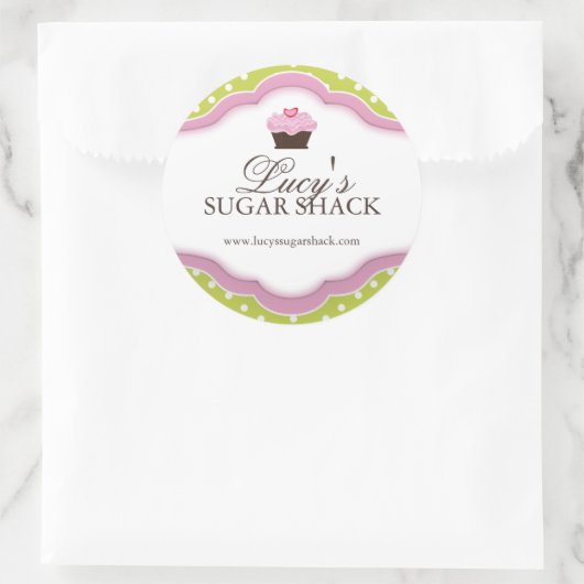 Große Bäckereiverpackungskleber Runder Aufkleber (Tasche)