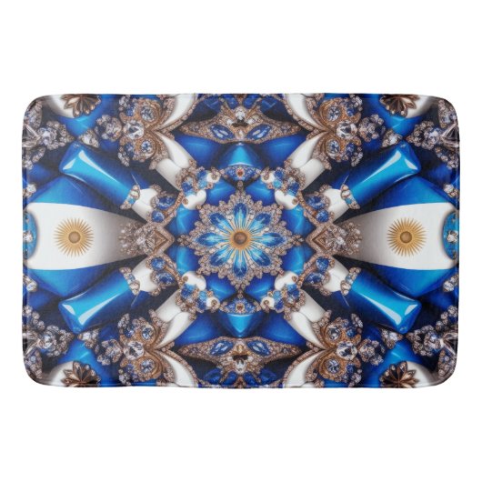 Große Badematte mit argentinischen Farben (Vorderseite)