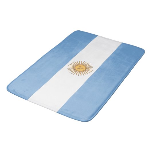 Große Badematte mit argentinischer Flagge (Schrägansicht)