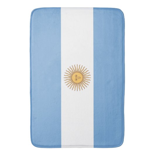 Große Badematte mit argentinischer Flagge (Vorderseite Vertikal)
