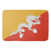 Große Badematte mit bhutanischer Flagge (Vorderseite)