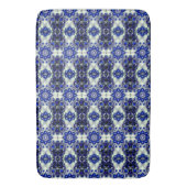 Große Badematte mit blauen, weißen Farben (Vorderseite Vertikal)