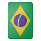 Große Badematte mit brasilianischer Flagge (Vorderseite Vertikal)