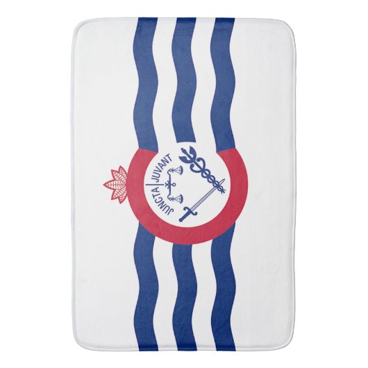 Große Badematte mit der Flagge Cincinnati (Vorderseite Vertikal)