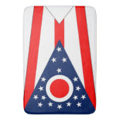 Große Badematte mit der Flagge des Ohio Staat, USA (Vorderseite Vertikal)
