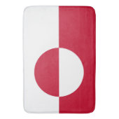 Große Badematte mit der Flagge Grönlands (Vorderseite Vertikal)