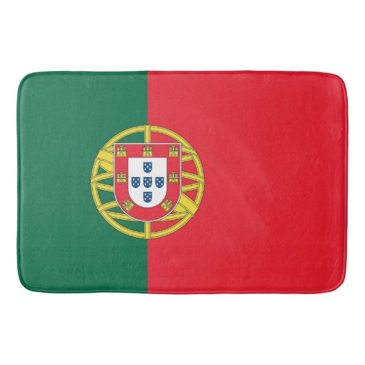 Große Badematte mit der Flagge Portugals (Vorderseite)