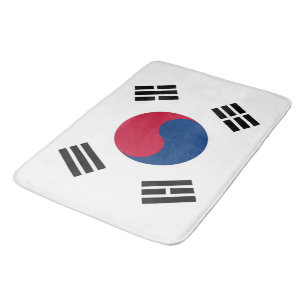 Große Badematte mit der Flagge Südkoreas