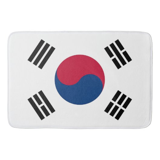 Große Badematte mit der Flagge Südkoreas (Vorderseite)