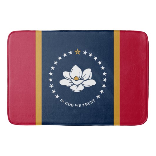 Große Badematte mit der Flagge von Mississippi, US (Vorderseite)