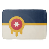 Große Badematte mit der Flagge von Tulsa City (Vorderseite)