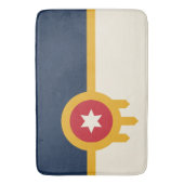 Große Badematte mit der Flagge von Tulsa City (Vorderseite Vertikal)