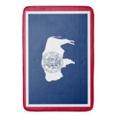 Große Badematte mit der Flagge von Wyoming, USA (Vorderseite Vertikal)