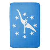 Große Badematte mit Fahne von Corpus Christi (Vorderseite Vertikal)