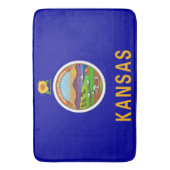 Große Badematte mit Fahne von Kansas, USA (Vorderseite Vertikal)