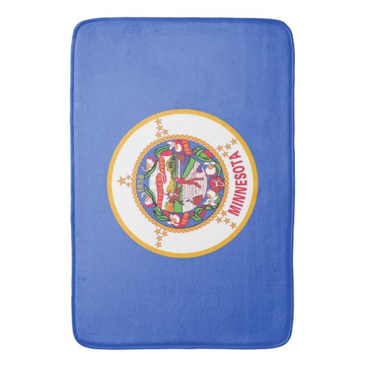 Große Badematte mit Fahne von Minnesota, USA (Vorderseite Vertikal)
