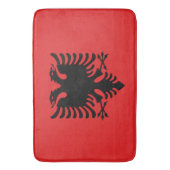 Große Badematte mit Flagge Albaniens (Vorderseite Vertikal)