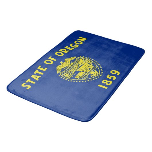 Große Badematte mit Flagge des Bundesstaates Orego (Schrägansicht)