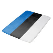 Große Badematte mit Flagge Estlands (Schrägansicht)
