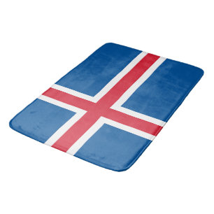 Große Badematte mit Flagge Islands