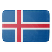 Große Badematte mit Flagge Islands (Vorderseite)