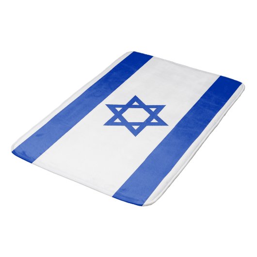 Große Badematte mit Flagge Israels (Schrägansicht)