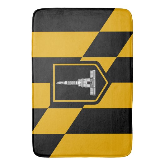 Große Badematte mit Flagge von Baltimore (Vorderseite Vertikal)