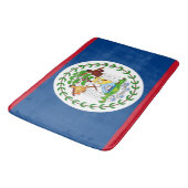 Große Badematte mit Flagge von Belize (Schrägansicht)
