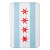 Große Badematte mit Flagge von Chicago, USA (Vorderseite Vertikal)