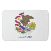 Große Badematte mit Flagge von Illinois, USA (Vorderseite)