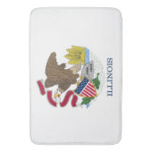 Große Badematte mit Flagge von Illinois, USA (Vorderseite Vertikal)