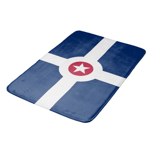 Große Badematte mit Flagge von Indianapolis (Schrägansicht)