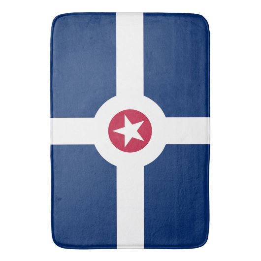Große Badematte mit Flagge von Indianapolis (Vorderseite Vertikal)