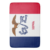 Große Badematte mit Flagge von Iowa, USA (Vorderseite Vertikal)
