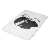 Große Badematte mit Flagge von Korsika (Schrägansicht)