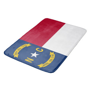 Große Badematte mit Flagge von North Carolina, USA