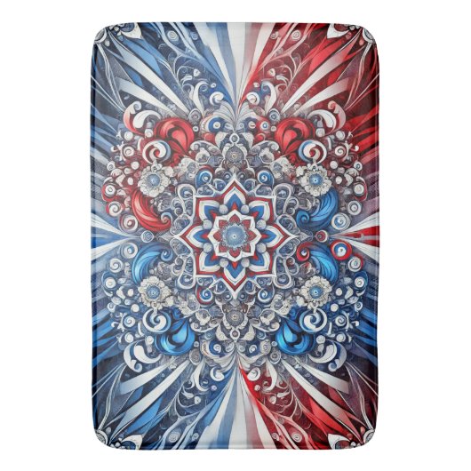 Große Badematte mit französischen Farben (Vorderseite Vertikal)