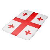 Große Badematte mit georgischer Flagge (Schrägansicht)