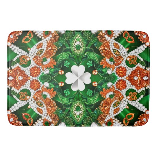 Große Badematte mit irischen Farben (Vorderseite)