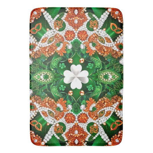 Große Badematte mit irischen Farben (Vorderseite Vertikal)