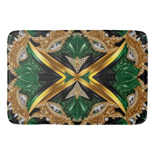 Große Badematte mit Jamaika-Farben (Vorderseite)