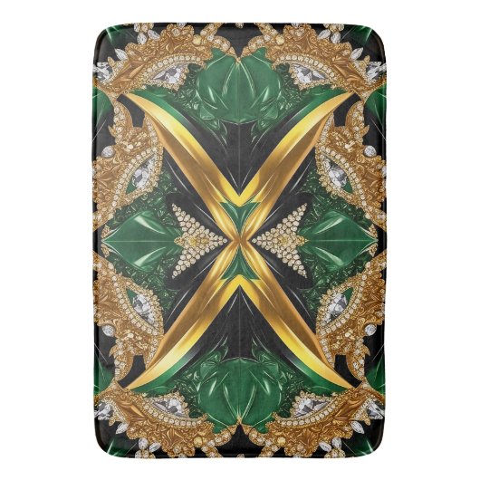 Große Badematte mit Jamaika-Farben (Vorderseite Vertikal)