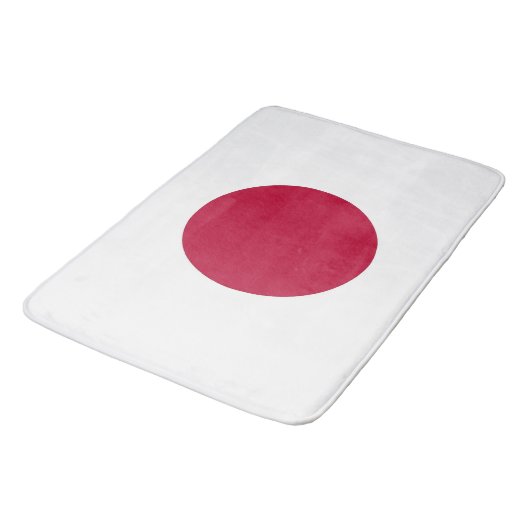 Große Badematte mit japanischer Flagge (Schrägansicht)