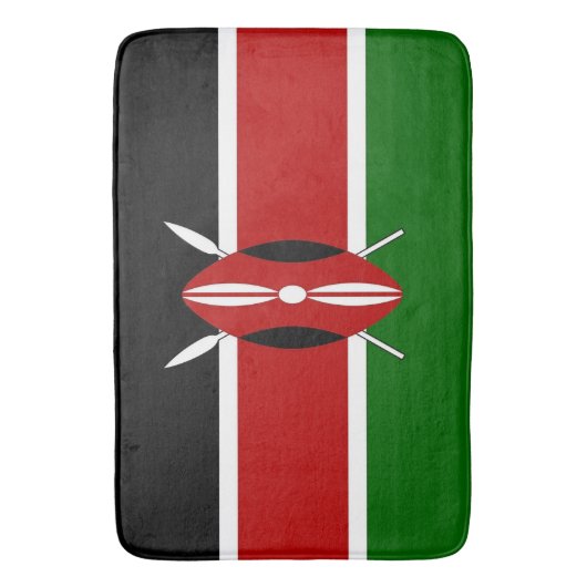 Große Badematte mit kenianischer Flagge (Vorderseite Vertikal)