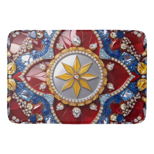 Große Badematte mit kolumbianischen Farben (Vorderseite)